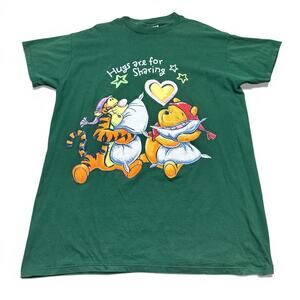 Vintage 90s Disney Winnie the Pooh Sleep T Shirt Adult OSFM Double Sided